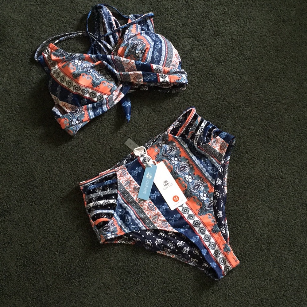 NWT Cupshe Highwaisted Bikini set